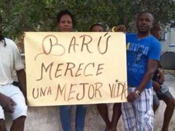 Protesta en Barú