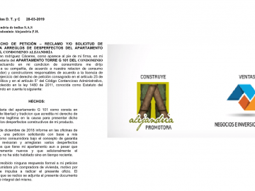 Derecho de peticion CONDOMINIO ALEJANDRIA