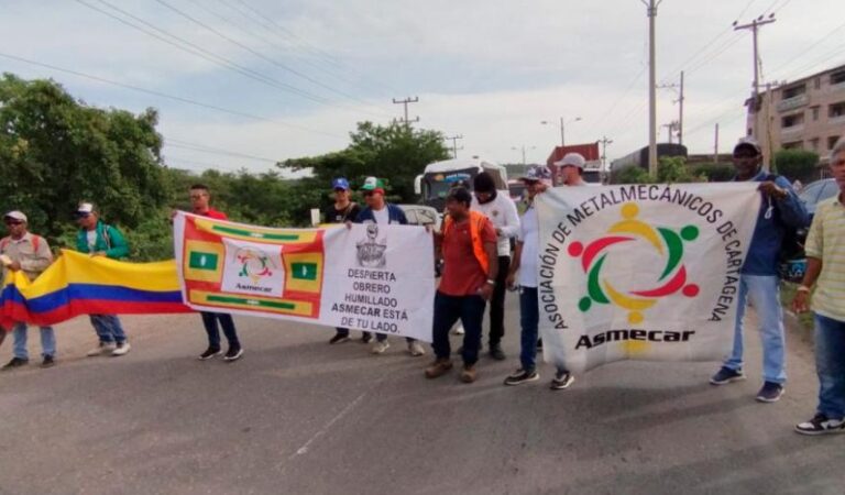 Protesta en zona industrial de Mamonal afecta la movilidad y exige oportunidades laborales