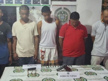 Desarticulan banda criminal en Cartagena: Capturan a presuntos sicarios y decomisan arma de fuego