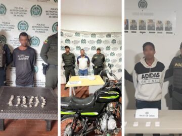 Policía captura a 88 personas en operativos contra delitos en Cartagena.