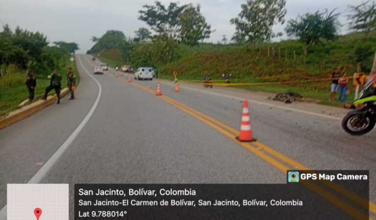 Muere motociclista en accidente cerca de San Jacinto
