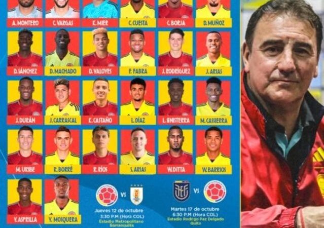 Selección Colombia anuncia convocatoria para enfrentar a Uruguay y Ecuador