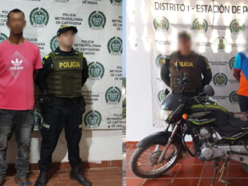 Operativos contra delitos: Dos capturados por concierto para delinquir en Cartagena