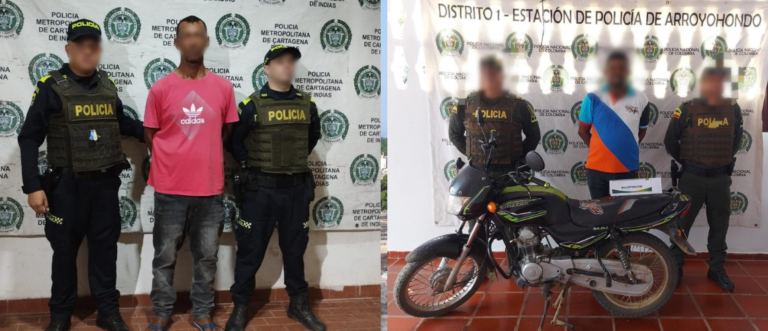 Operativos contra delitos: Dos capturados por concierto para delinquir en Cartagena