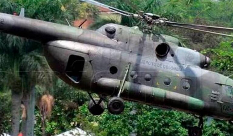 Accidente de helicóptero del Ejército en Bolívar con 9 tripulantes a bordo