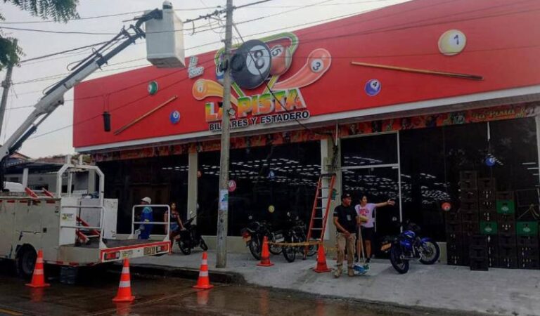 Billares y casinos en Barranquilla clausurados por robo de energía detectado
