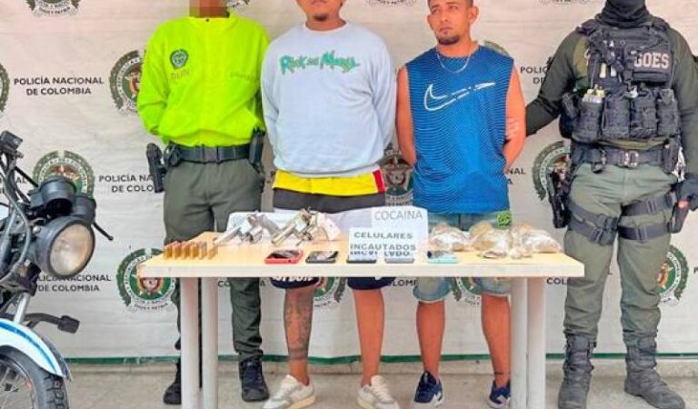 Detenidos ‘Pipe Bareta’ y ‘Yerlis’ con 510 gramos de marihuana