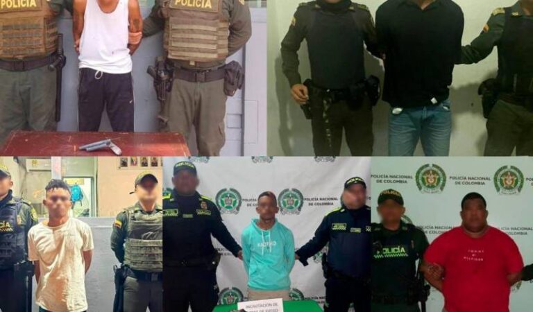 En Cartagena capturan a 5 hombres con armas en tan solo 48 horas para combatir el homicidio.