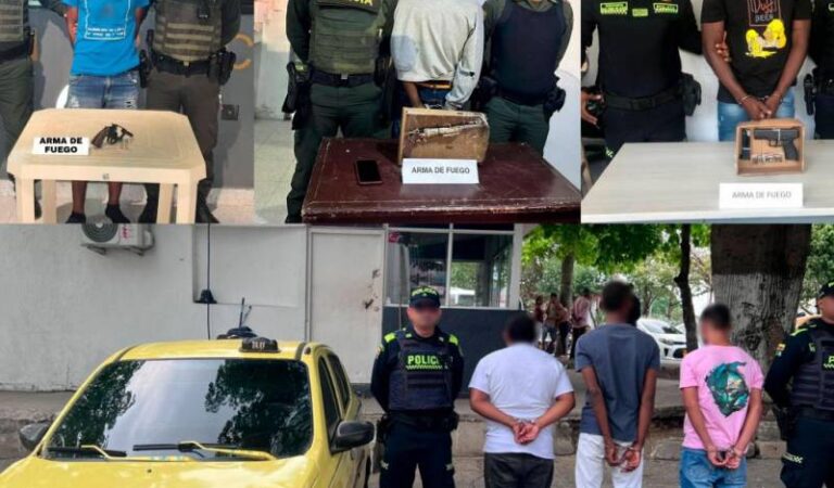 Seis hombres armados son capturados en Cartagena antes de cometer un delito