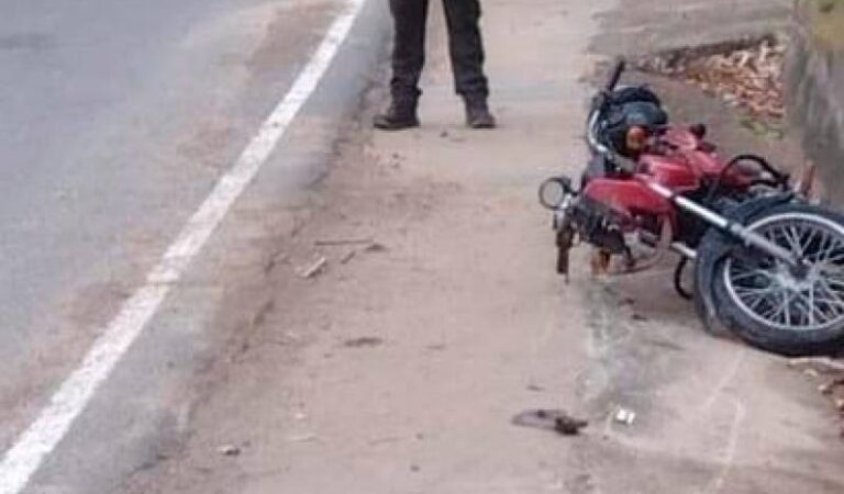 Un hombre fallece luego de accidentarse con su motocicleta y colisionar contra un árbol.