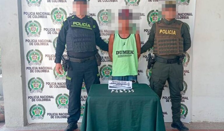 Un hombre fue capturado con drogas en el acto en la vía pública de Magangué