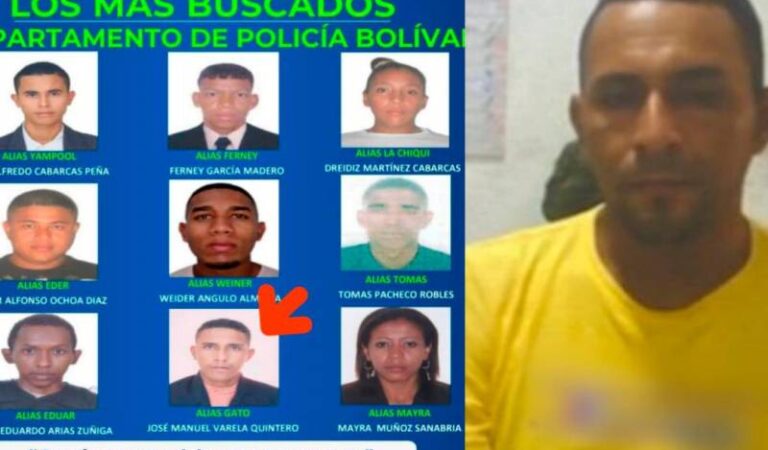 Alias ‘el Gato’, uno de los criminales más buscados en el norte de Bolívar, es capturado y enviado a la cárcel.