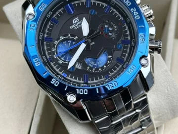 Casio 550 17 Azul satin y plateado