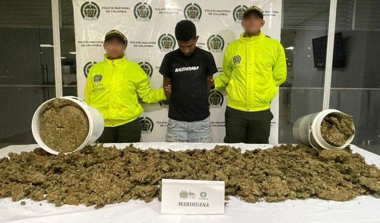 Se transportaban más de 10 mil dosis de marihuana en baldes de Barranquilla a Cartagena.