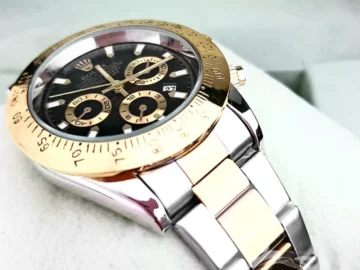 Rolex Daytona RX22 Dorado Plateado y Negro