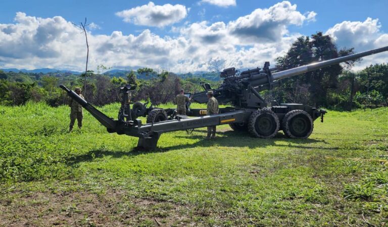 Uso de artillería con puntería computarizada por el ejército en el Sur de Bolívar para operaciones militares.