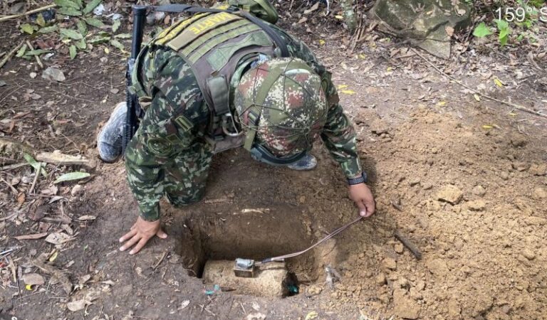 Ejército destruye explosivos en el sur de Bolívar