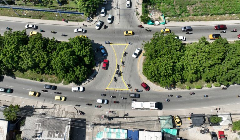 Medida temporal implementada en la vía de la Cordialidad para la movilidad