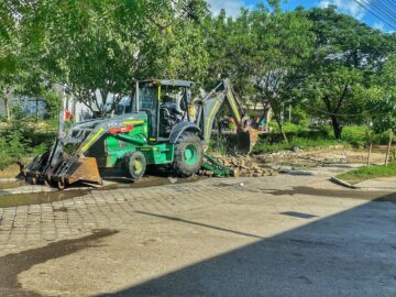 Comenzaron los trabajos de reconstruccion de la via principal en