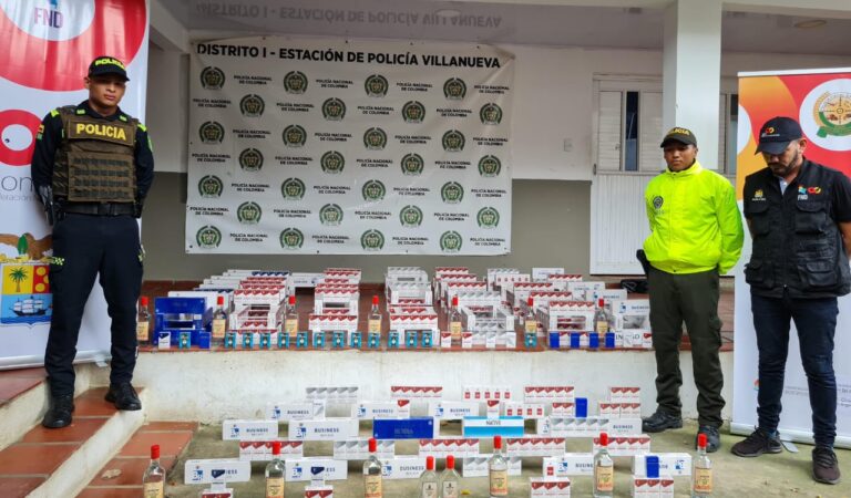 Incautan cigarrillos y licor de contrabando en Villanueva