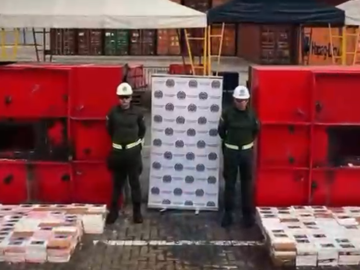 Incautan en Cartagena 1146 kilos de clorhidrato de cocaina con