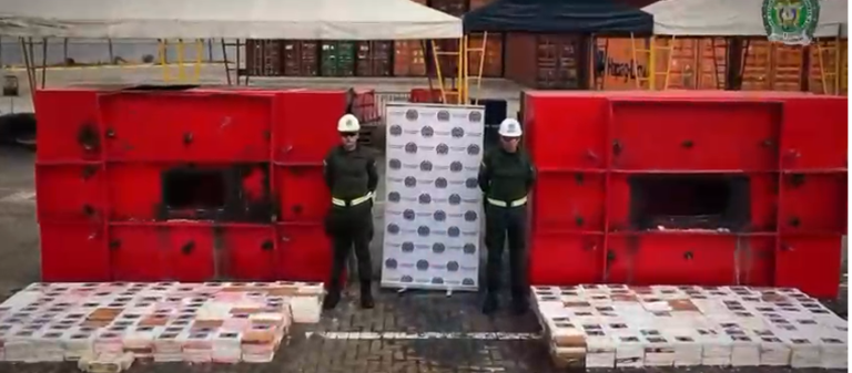 Incautan en Cartagena 1146 kilos de clorhidrato de cocaina con