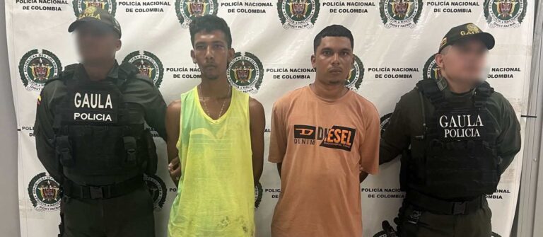 Capturados por extorsion en Santa Catalina Bolivar El Zorrillo y El