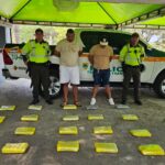 Descubiertos con 20 kilos de marihuana camino a Cartagena gracias