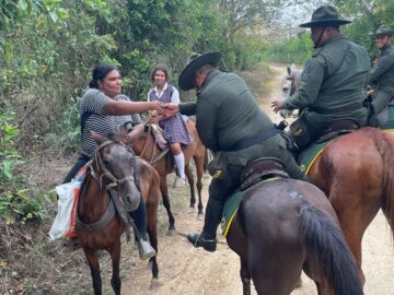 La Policia montada en Bolivar garantizo la seguridad durante la