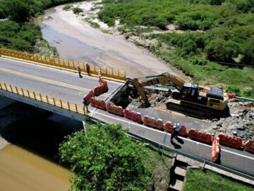 Se trabaja en doble turno para recuperar el tramo afectado