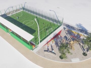 1753614038 Inicio la restauracion de la Cancha del barrio Fredonia