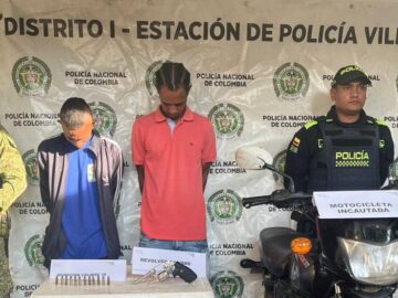 Cuchilla y El Pambe detenidos en Villanueva por extorsion portando