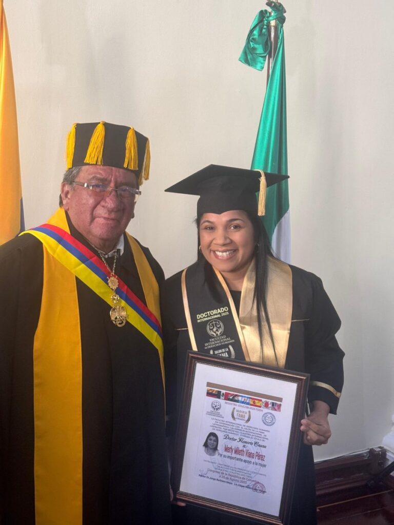 Otorgan Doctorado Honoris Causa a la alcaldesa de San Jacinto Bolivar
