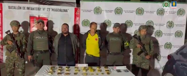 Los 28 lingotes de oro decomisados en Mocoa Putumayo estan now