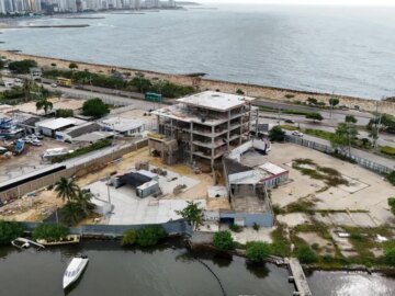 Construccion de la Estacion de Bomberos en Bocagrande Progreso Actual