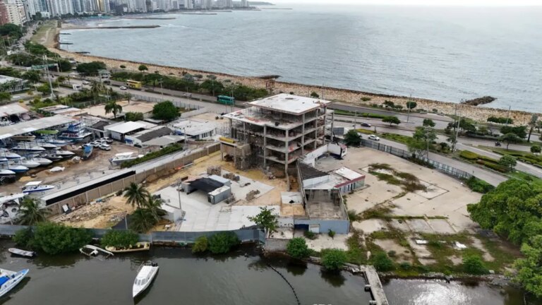 Construccion de la Estacion de Bomberos en Bocagrande Progreso Actual