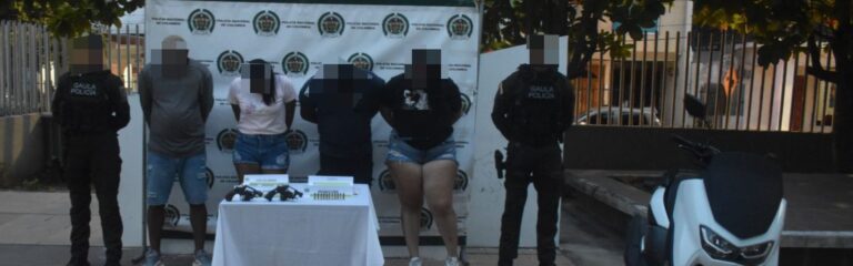 Detienen en Cartagena a cuatro personas por extorsion