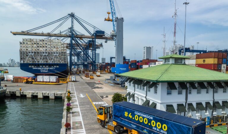 Grupo Puerto de Cartagena ha movido 4 millones de contenedores en lo que va del 2025.