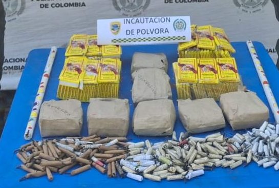 Policia de Transito de Bolivar detiene el transporte de polvora
