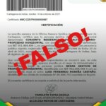 ¡Atencion En Cartagena se estan falsificando certificados de propiedad horizontal