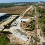 Avance del 40 en la construccion de la via en