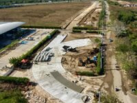 Avance del 40 en la construccion de la via en