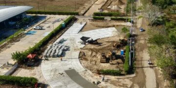 Avance del 40 en la construccion de la via en