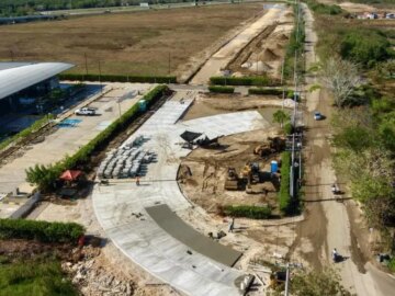 Avance del 40 en la construccion de la via en