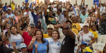 Gran concentracion politica liderada por Maria Paula Caballero candidata a
