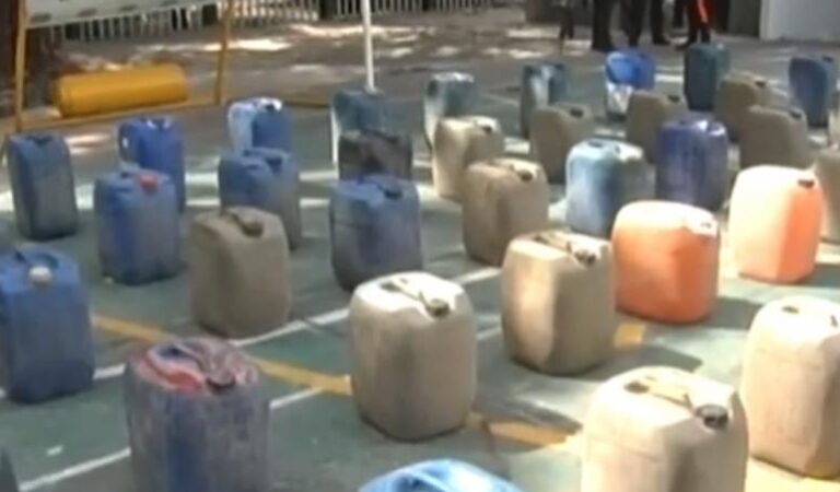 Confiscados 1.250 galones de gasolina destinados a la minería ilegal y la producción de cocaína en el sur de Bolívar.