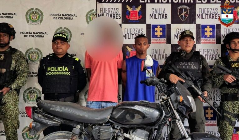 Detención de presunto sicario vinculado a un doble homicidio en Turbaco.