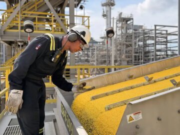 Ecopetrol comienza la exportacion de 260 toneladas de azufre solido