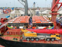 Arriba el primer lote de buses comprados por TransCaribe